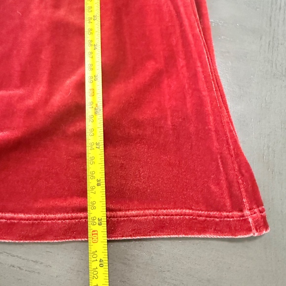 Soft Surroundings Women’s Velvet Hyannis Dress Red Dahlia Size L - Picture 7 of 10